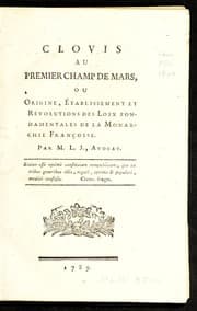 Tapa de Clovis au premier Champ de Mars