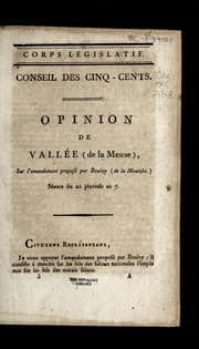 Tapa de Opinion de Valle e (de la Meuse), sur l'amendement propose  par Boulay (de la Meurthe)