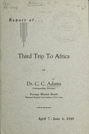 Tapa de Report of highlights on the third trip to Africa