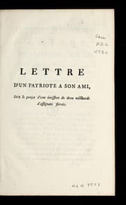 Tapa de Lettre d'un patriote