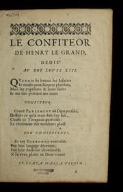 Tapa de Le confiteor de Henry le Grand, dedie  au roy Louys XIII