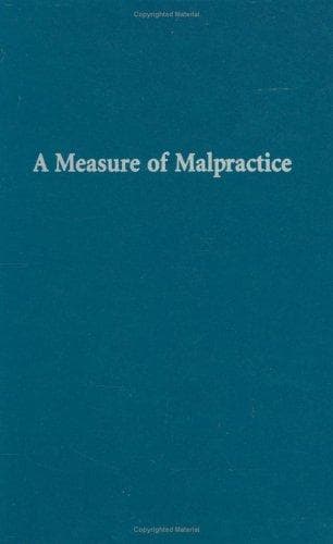 Tapa de A Measure of malpractice