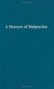 Tapa de A Measure of malpractice