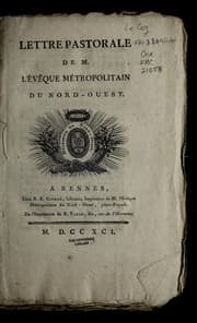 Tapa de Lettre pastorale de M. l'e ve que me tropolitain du nord-ouest