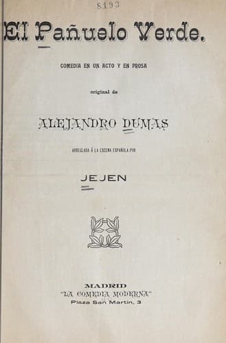 Tapa de El pañuelo verde