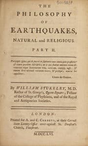 Tapa de The philosophy of earthquakes, natural and religious