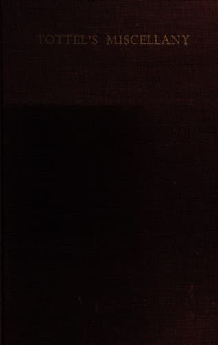 Tapa de Tottel's miscellany