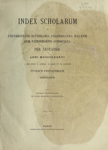 Tapa de De sacris Rhodiorum commentatio