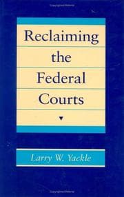 Tapa de Reclaiming the federal courts