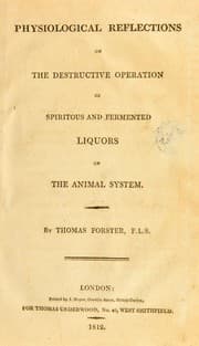 Tapa de Physiological reflections on the destructive operation of spiritous and fermented liquors on the animal system
