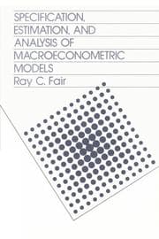 Tapa de Specification, estimation, and analysis of macroeconometric models