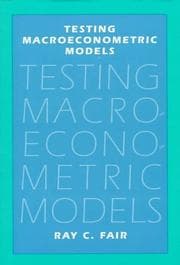 Tapa de Testing macroeconometric models