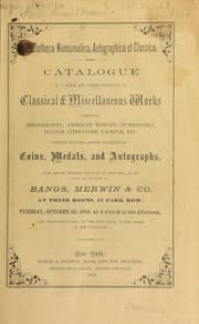 Tapa de Catalogue of a large and varied collection of classical & miscellaneous works