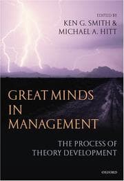 Tapa de Great minds in management