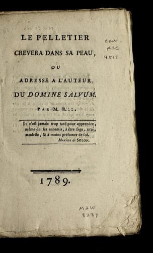 Tapa de Le Pelletier crevera dans sa peau
