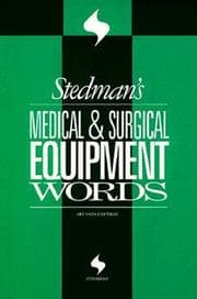 Tapa de Stedman's medical & surgical equipment words
