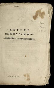 Tapa de Lettre de M. C.***