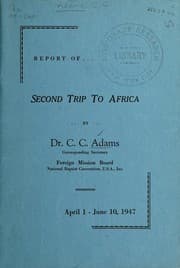 Tapa de Report of highlights on the second trip to Africa