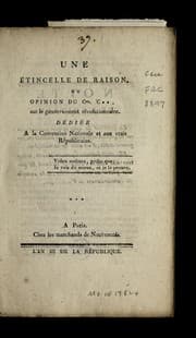 Tapa de Une e tincelle de raison