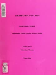 Tapa de Jurisprudence of crisis