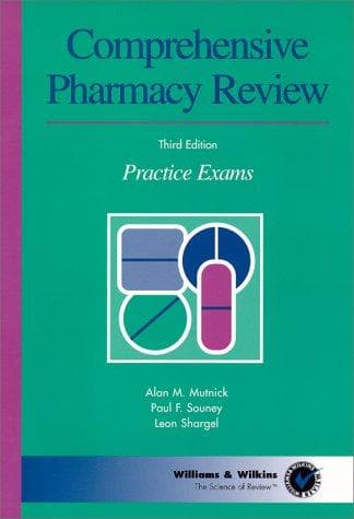 Tapa de Comprehensive pharmacy review practice exams