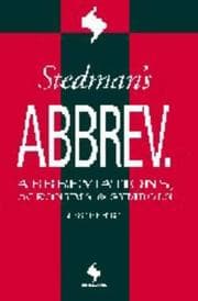 Tapa de Stedman's Abbreviations, Acronymns & Symbols (Stedman's Word Book Series)