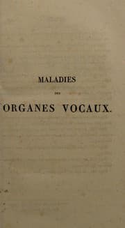 Tapa de Trait©♭ m©♭dico-chirurgical des maladies des organes de la voix