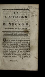 Tapa de La confession de M. Necker, au moment de son agonie