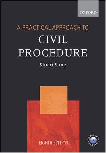 Tapa de A practical approach to civil procedure