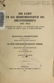 Tapa de Der Kampf um das Herrenmeistertum des Johanniterordens (1641-1652)