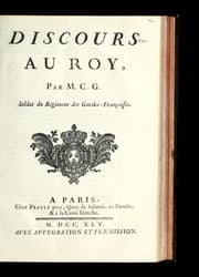 Tapa de Discours au roy