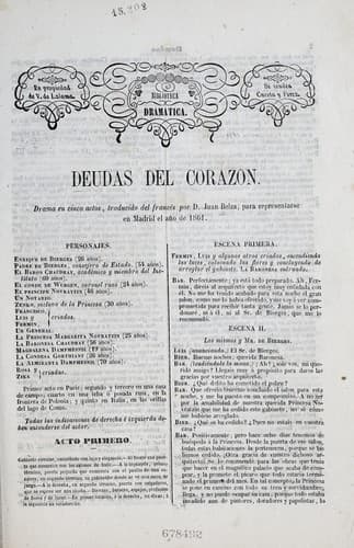 Tapa de Deudas del corazón