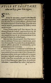 Tapa de Utile et salutaire advis au Roy, pour bien regner