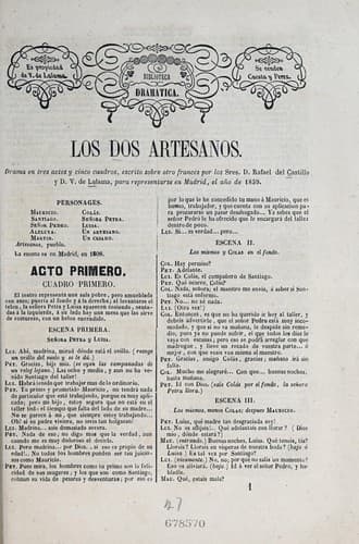 Tapa de Los dos artesanos