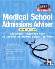 Tapa de Kaplan Newseek Medical School Admissions Adviser 2001 (Medical School Admissions Advisor, 2001)