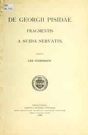Tapa de De Georgii Pisidae fragmentis a Suida servatis