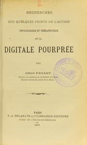 Tapa de Recherches sur quelques points de l'action physiologique et th©♭rapeutique de la digitale pourpr©♭e