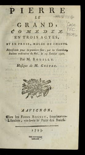 Tapa de Pierre le Grand