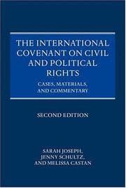 Tapa de International Covenant on Civil and Political Rights : Cases, Materials, and Commentary