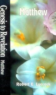 Tapa de Matthew (Genesis to Revelation)