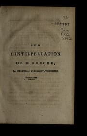 Tapa de Sur l'interpellation de M. Bouche