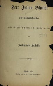 Tapa de Herr Julian Schmidt der Literarhistoriker