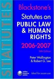 Tapa de Public Law and Human Rights 2006-2007
