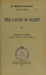 Tapa de The cause of sleep