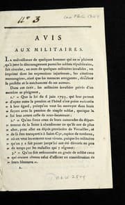 Tapa de Avis aux militaires