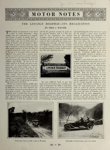 Tapa de The Lincoln Highway -- its realization