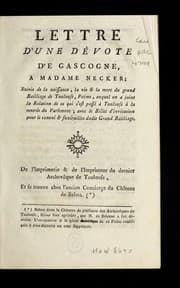 Tapa de Lettre d'une de vote de Gascogne