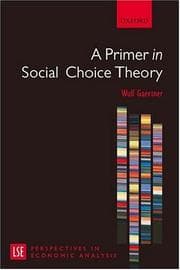 Tapa de A Primer in Social Choice Theory (LSE Perspectives in Economic Analysis)