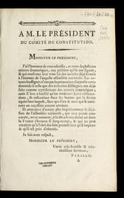 Tapa de A M. le pre sident du Comite  de Constitution