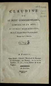 Tapa de Claudine, ou, Le petit commissionnaire